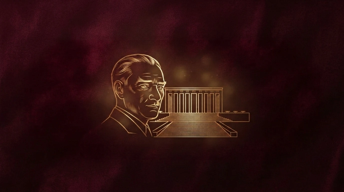 Mustafa Kemal Atatürk silüeti ve Anıtkabir