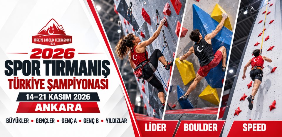 2026 Spor Tırmanış Türkiye Şampiyonası (Boulder, Lider, Speed) 14-21 Kasım-ANKARA