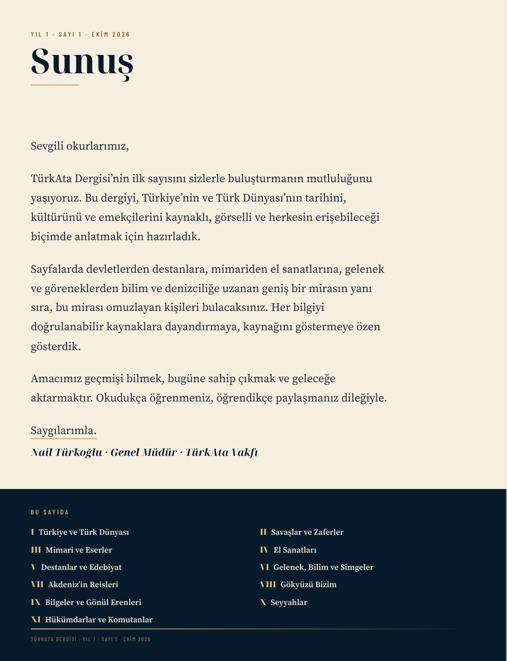 TürkAta Dergisi Sayı 1, sayfa 4