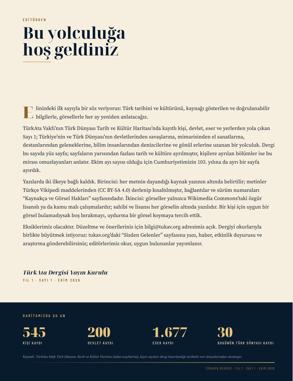 TürkAta Dergisi Sayı 1, sayfa 5