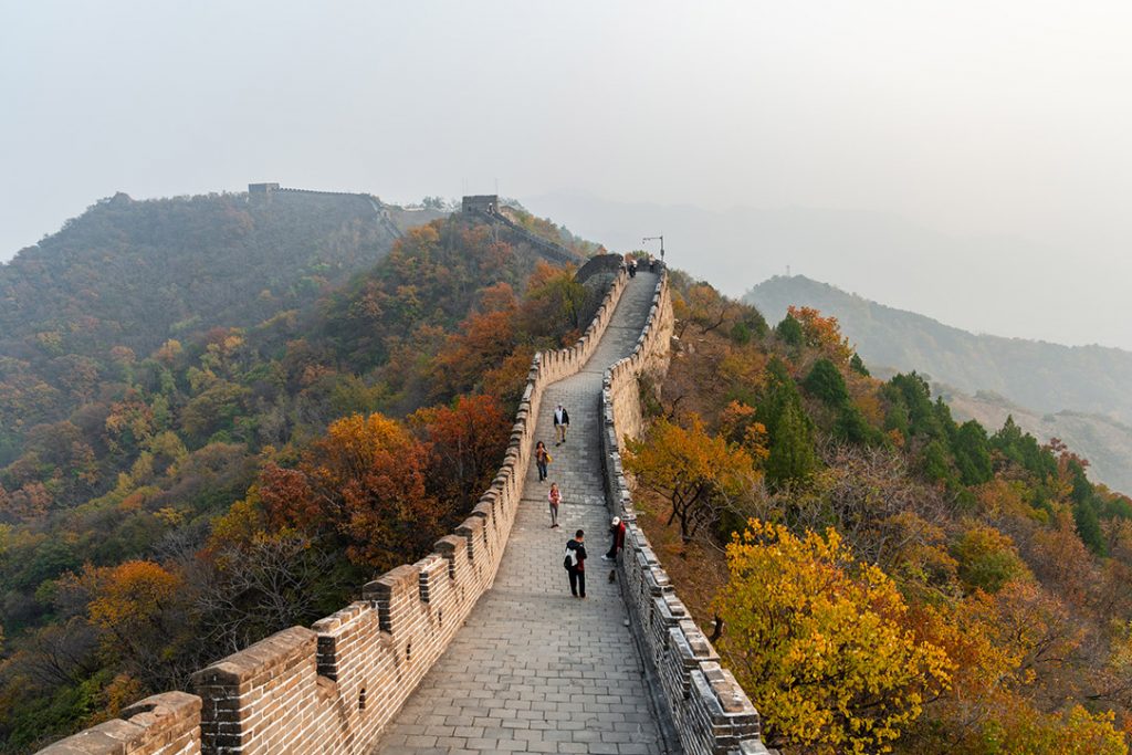 Çin Seddi’nde sonbahar.